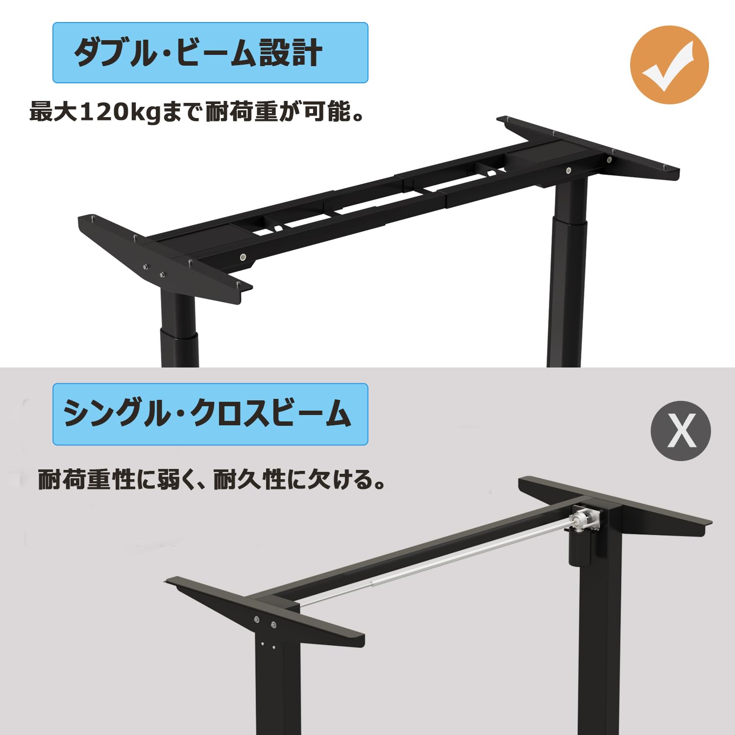 Amazon | bilbil 電動昇降式デスク パソコンラック 電動式机 二重